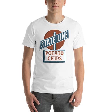 Vintage State Line Potato Chips Sign Shirt Western - Etsy