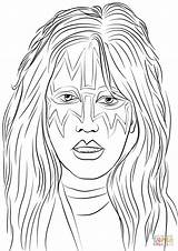 Ace Frehley From Kiss Band coloring Page  Free Printable Coloring Pages sketch template