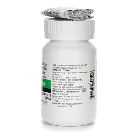 Doxycycline Hyclate, 100mg, 50 Capsules/Bottle | McGuff Medical Products