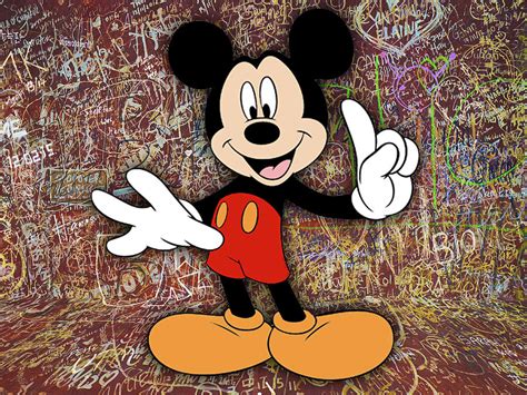 Mickey Mouse Pop Art Graffiti 3 Painting by Tony Rubino - Fine Art America