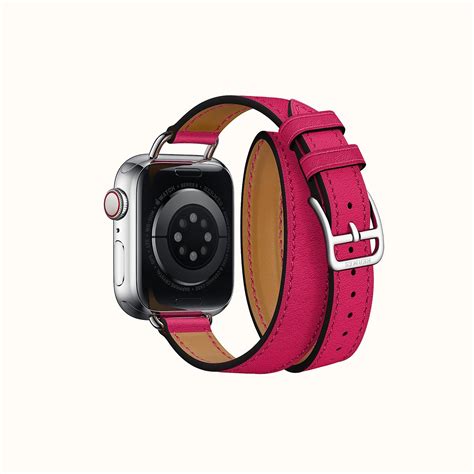 Band Apple Watch Hermes Double Tour 40 mm Attelage Pink - The Lux Group