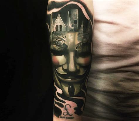 V for Vendetta tattoo by Luke Naylor | Photo 28029