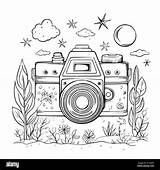 Camera Coloring Pages Cut Out Stock Images & Pictures  Alamy sketch template