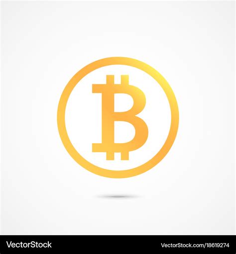 Bitcoin sign icon crypto currency symbol Vector Image