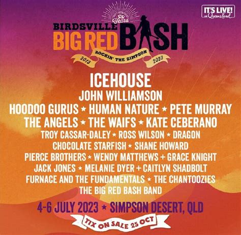 Birdsville's Big Red Bash announce stacked line-up for tenth anniversary in 2023 | The North ...