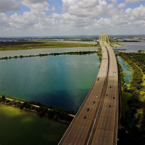 "Fred Hartman Bridge 🌉" . credit: @mettevedersoeschmidt . C'monBoard #Houston is your guide to ...