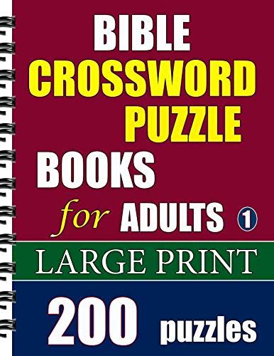 Bible Crossword Puzzle Books for Adults Large Print 1: 200 Puzzles ...