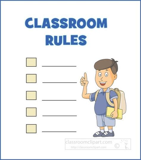 School Clipart-classroom rules