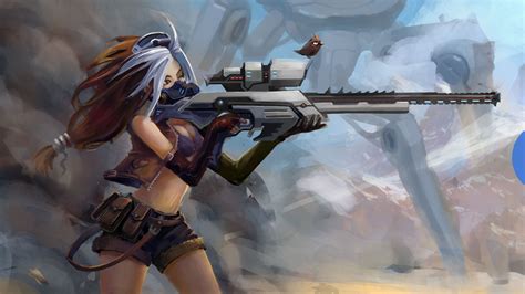 Sniper Girl Fantasy Art 4k Wallpaper,HD Fantasy Girls Wallpapers,4k Wallpapers,Images ...