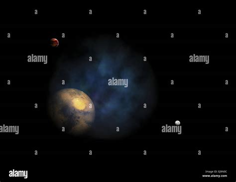 Far-out planets in a space Stock Photo - Alamy