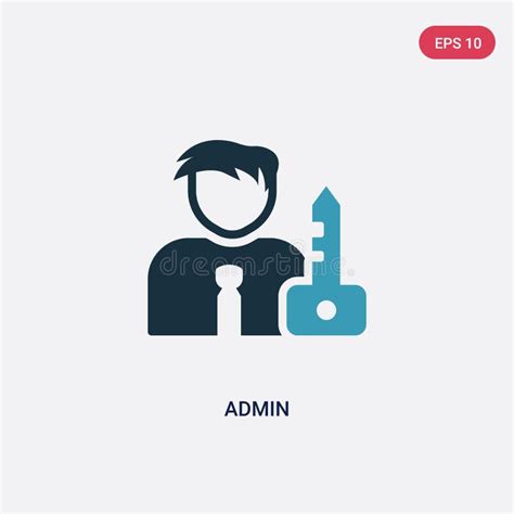 Two Color Admin Vector Icon from Strategy Concept. Isolated Blue Admin ...