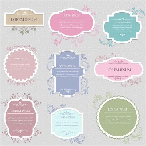 Frames free vector vintage set | Free download