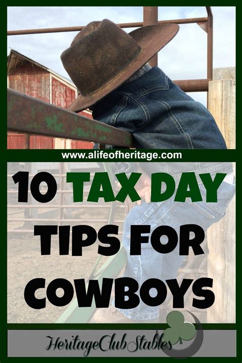 "Tax Day Tips": 10 tips for cowboys! | Tax day, Horse care, Horse health