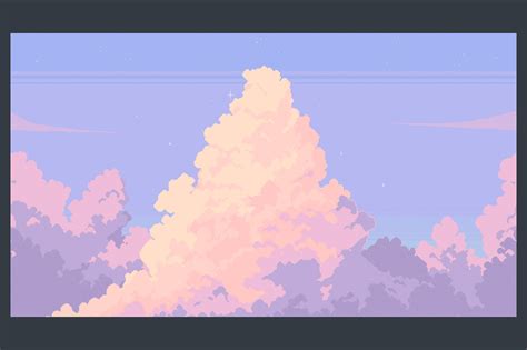 Free Sky with Clouds Background Pixel Art Set on Behance