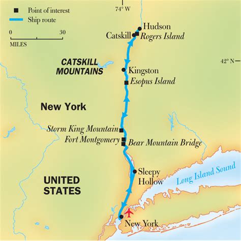 Hudson River Map Usa - Winna Kamillah