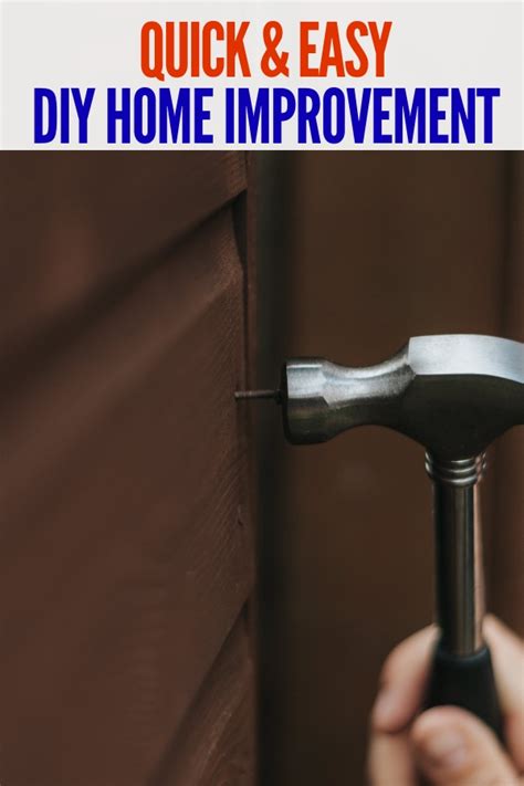 Quick and Easy DIY Home Improvement Projects For The Home