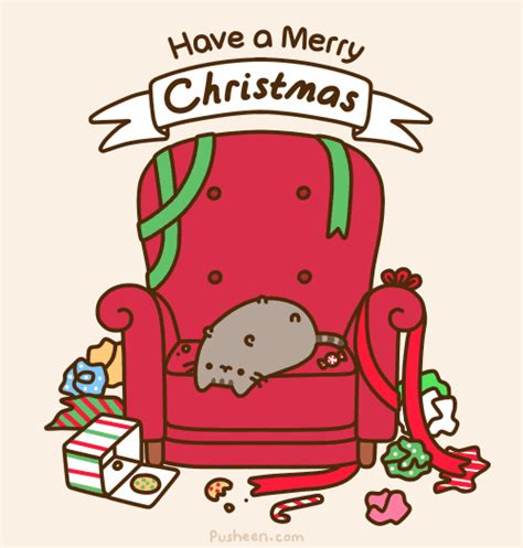 Merry Christmas Cat GIF by Pusheen - Find & Share on GIPHY