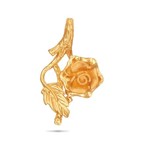 Gold Rose Flower Pendant