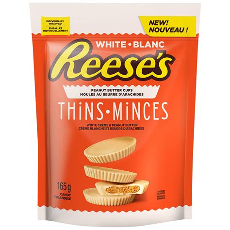 REESE P/B THINS WHITE CHOC 165G