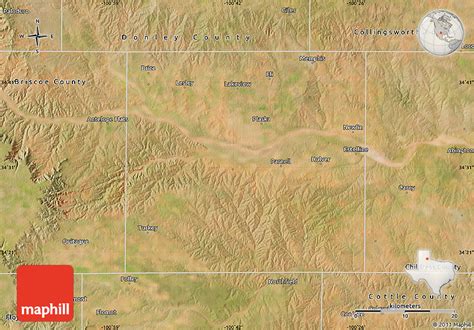 Satellite Map of Hall County