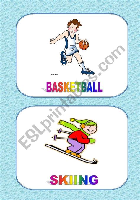 8 SPORTS FLASHCARDS II - ESL worksheet by sandytita