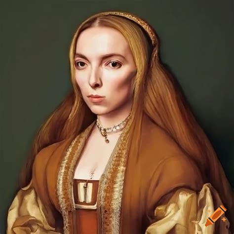 Jodie comer painting by hans holbein