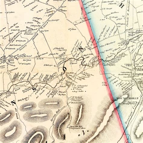 Vintage Map of Cumberland County, Pennsylvania 1858 by Ted's Vintage Art