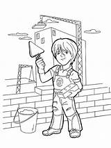 Construction Worker coloring Pages sketch template