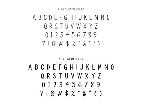 Free Font: ALDI SLIM - UIBundle