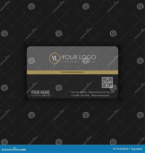 Black and Gold Elegant Business Card Editorial Stock Photo - Illustration of company, clean ...