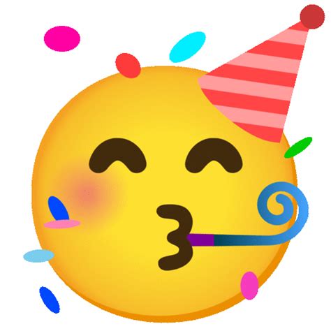 🥳 Partying Face on Noto Color Emoji, Animated 15.0