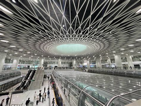 Shenzhen, China’s newest transit hub, Gangxia North Station, which connects 4 metro lines : r ...