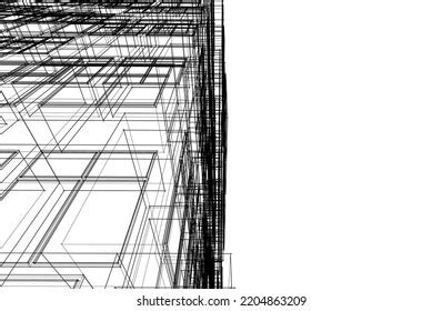 Abstract Architecture Sketch Vector Illustration Stock Vector (Royalty ...