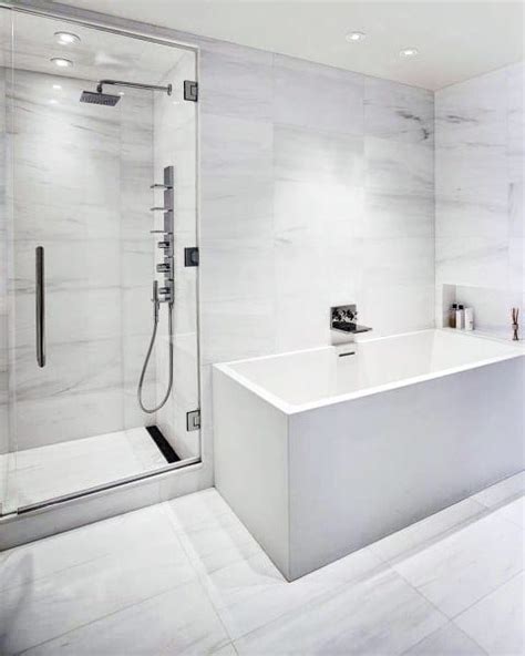 25 Best Ceramic Tiles for Bathroom images: White Marble Bathroom Floor Tile