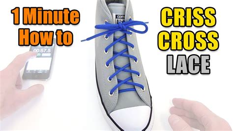 Criss Cross Lacing one-minute how-to – Professor Shoelace - YouTube