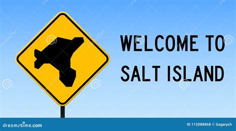 Salt Island Map on Road Sign. Stock Vector - Illustration of america, rhomb: 112088868