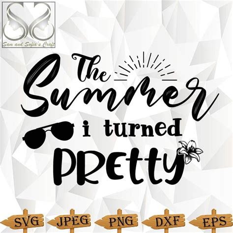 The Summer I Turned Pretty Svg Png Summer Svg Cut File for Cricut - Etsy