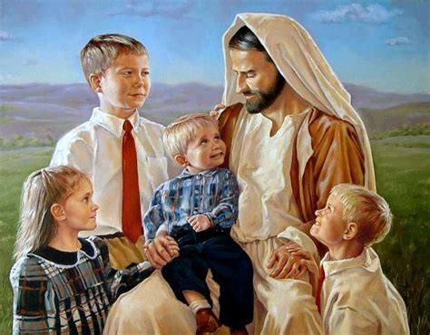 "Christ with Children" by artist Megan Rieker | Jesus pictures, Lds art ...