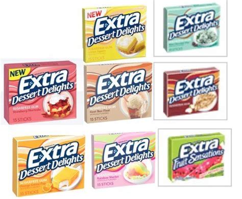 Extra Desserts Chewing Gum 5 Pack Mix (Combinations May vary): Amazon ...