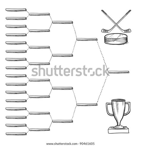 Blank Professional Hockey Playoff Bracket Vector Stock Vector (Royalty ...