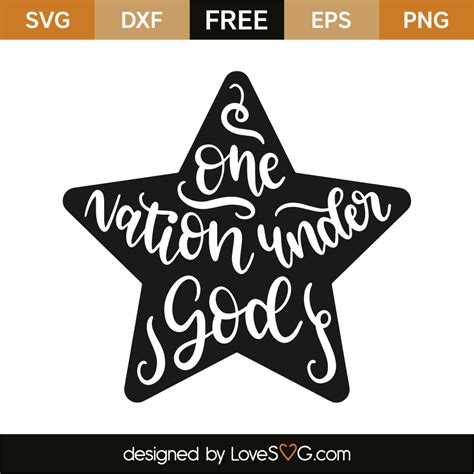 One Nation Under God - Lovesvg.com