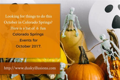 6 Colorado Springs Events for October 2017 | Bri K's Dusky Illusions