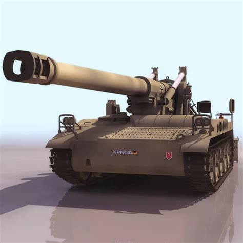 M110 Self-propelled Howitzer Free 3d Model - .3ds - Open3dModel