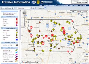 Iowa Road Conditions Color Map - Wisconsin State Parks Map