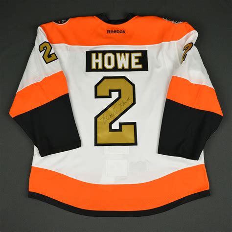 Lot Detail - Mark Howe - Philadelphia Flyers - 50th Anniversary Alumni Game - Game-Worn ...