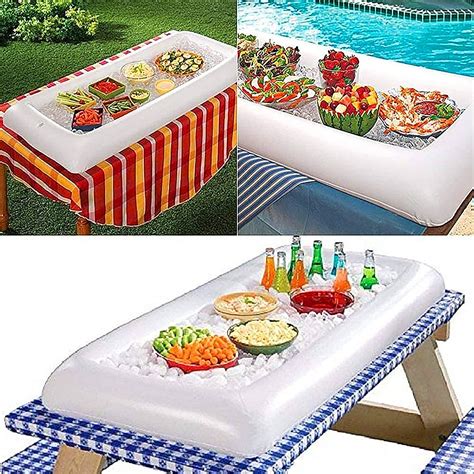 Amazon.com: Leutsin Inflatable Serving Bar Salad Ice Tray Food Drink Containers, Inflatable Ice ...