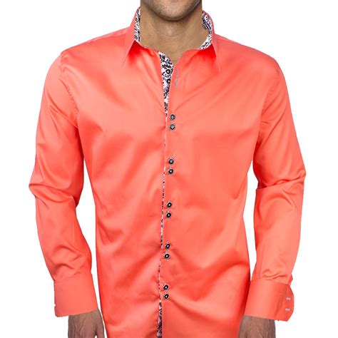 Coral Casual Dress Shirts