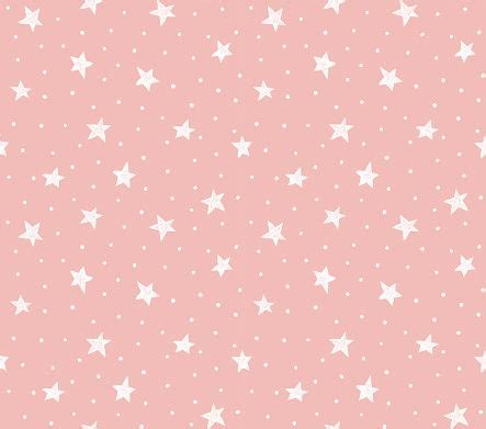 Seamless pattern with chaotic dots and stars on the pink background ...