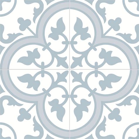 Powder Blue Art Nouveau Tile Floortique