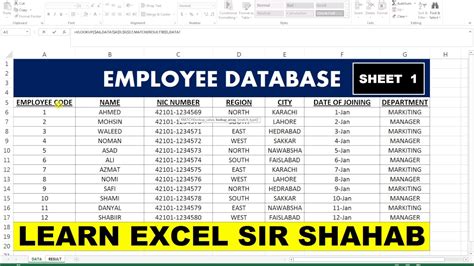 Employee Database Manager 187 Excel Templates - Riset